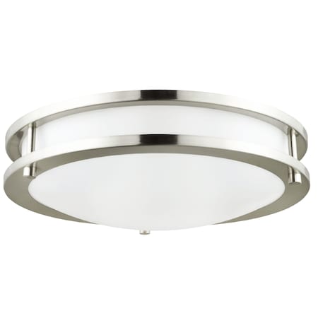 Energetic Lighting LED 18-inch Round Flushmount, Brushed Nickle, 3 CCT 3 Wattages Selectable Ceiling Lamp E3FMB2432T-93050